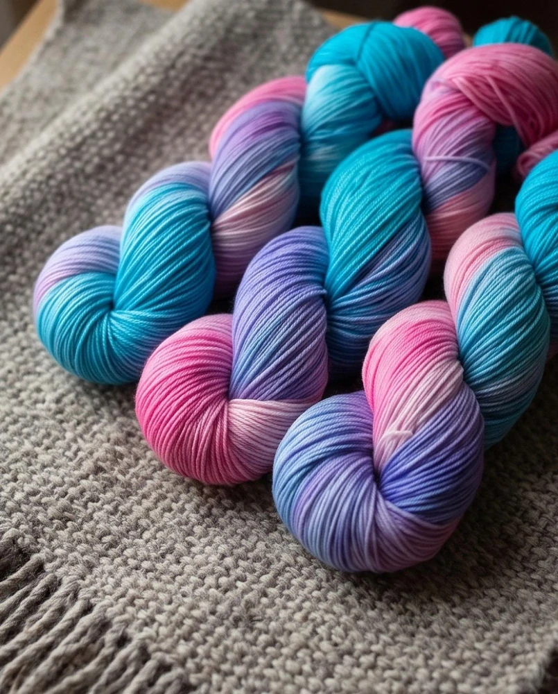 Ručně barvené merino - COTTON CANDY