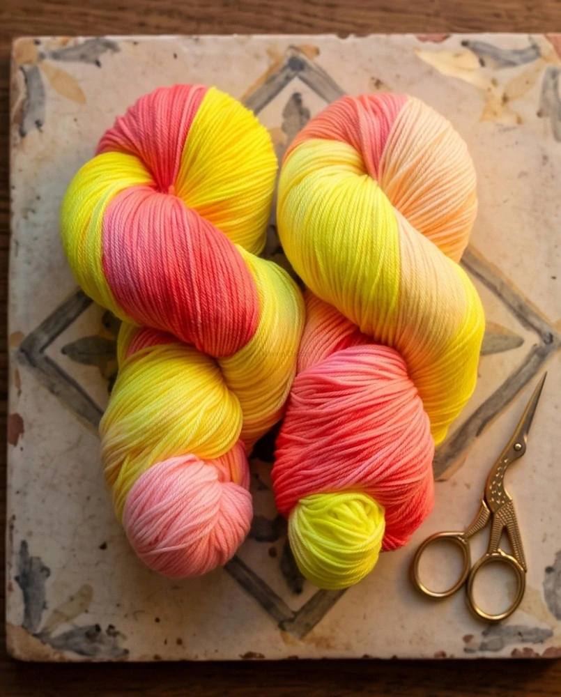 Ručně barvené merino - TROPICAL SUNRISE