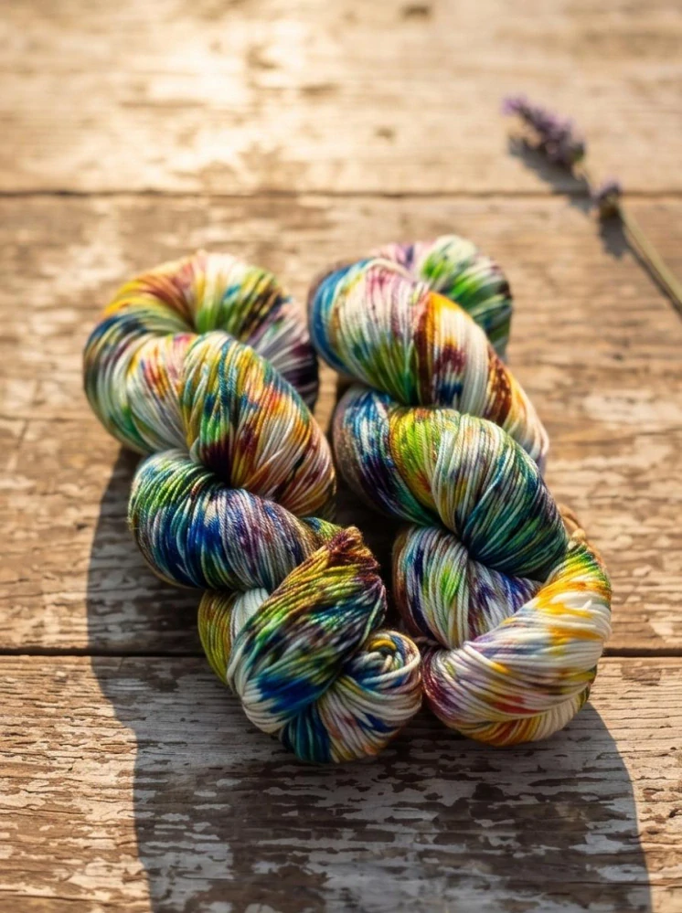 Ručně barvené merino - TROPICKÝ KARNEVAL