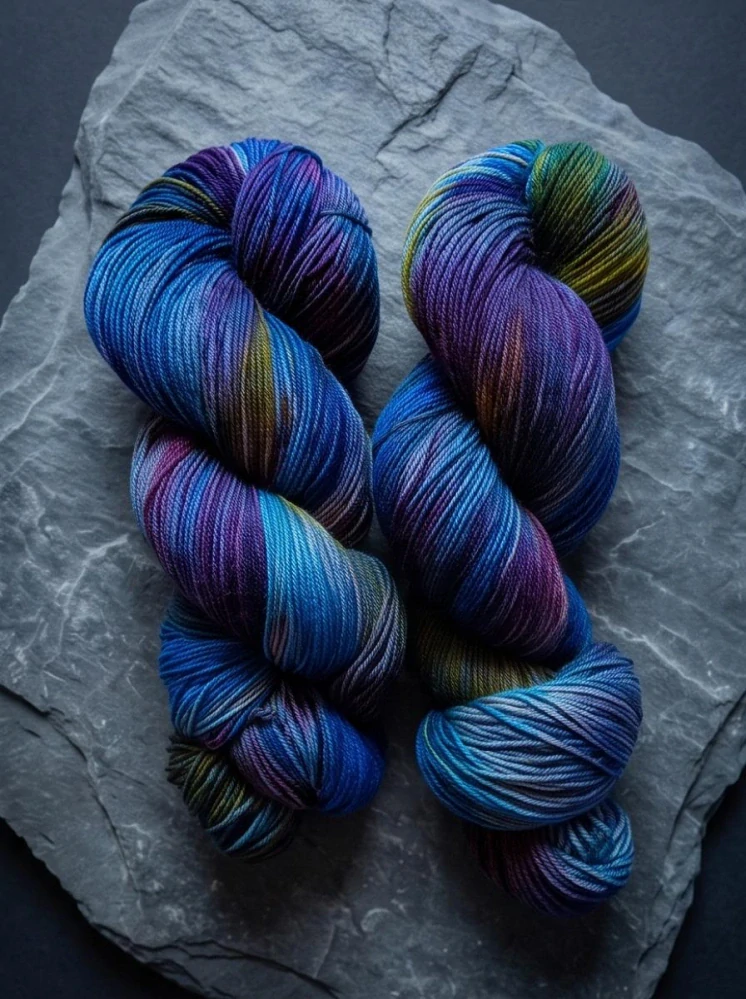 Ručně barvené merino - VEČERNÍ TŮŇ 
