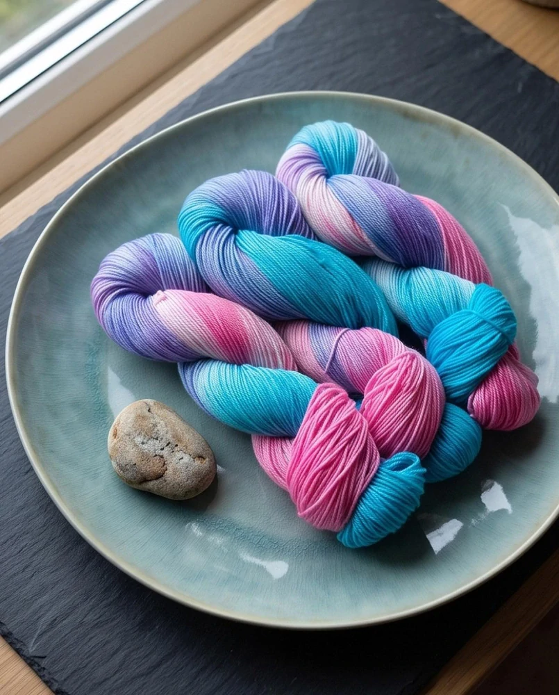Ručně barvené merino - COTTON CANDY