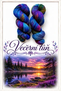 Ručně barvené merino - VEČERNÍ TŮŇ