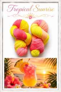 Ručně barvené merino - TROPICAL SUNRISE