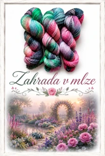 Ručně barvená příze - ZAHRADA V MLZE