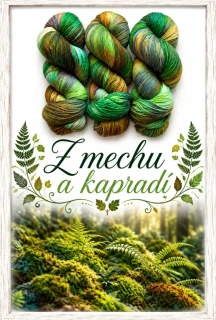 Ručně barvené merino - Z MECHU A KAPRADÍ