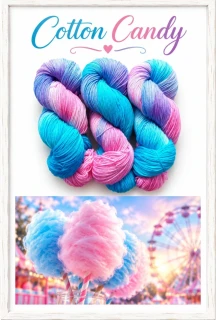 Ručně barvené merino - COTTON CANDY