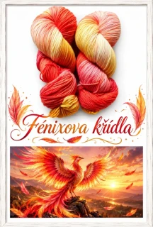 Ručně barvené merino - FÉNIXOVA KŘÍDLA