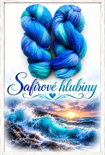 Ručně barvená příze - SAFÍROVÉ HLUBINY